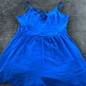 Blue Women’s Romper, Zipper on back